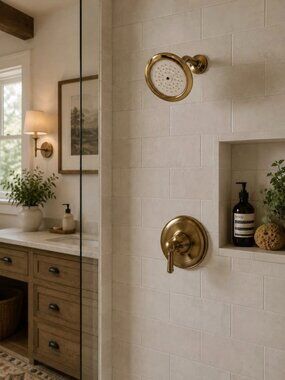 Moen Silver & Gold Chrome Shower Head